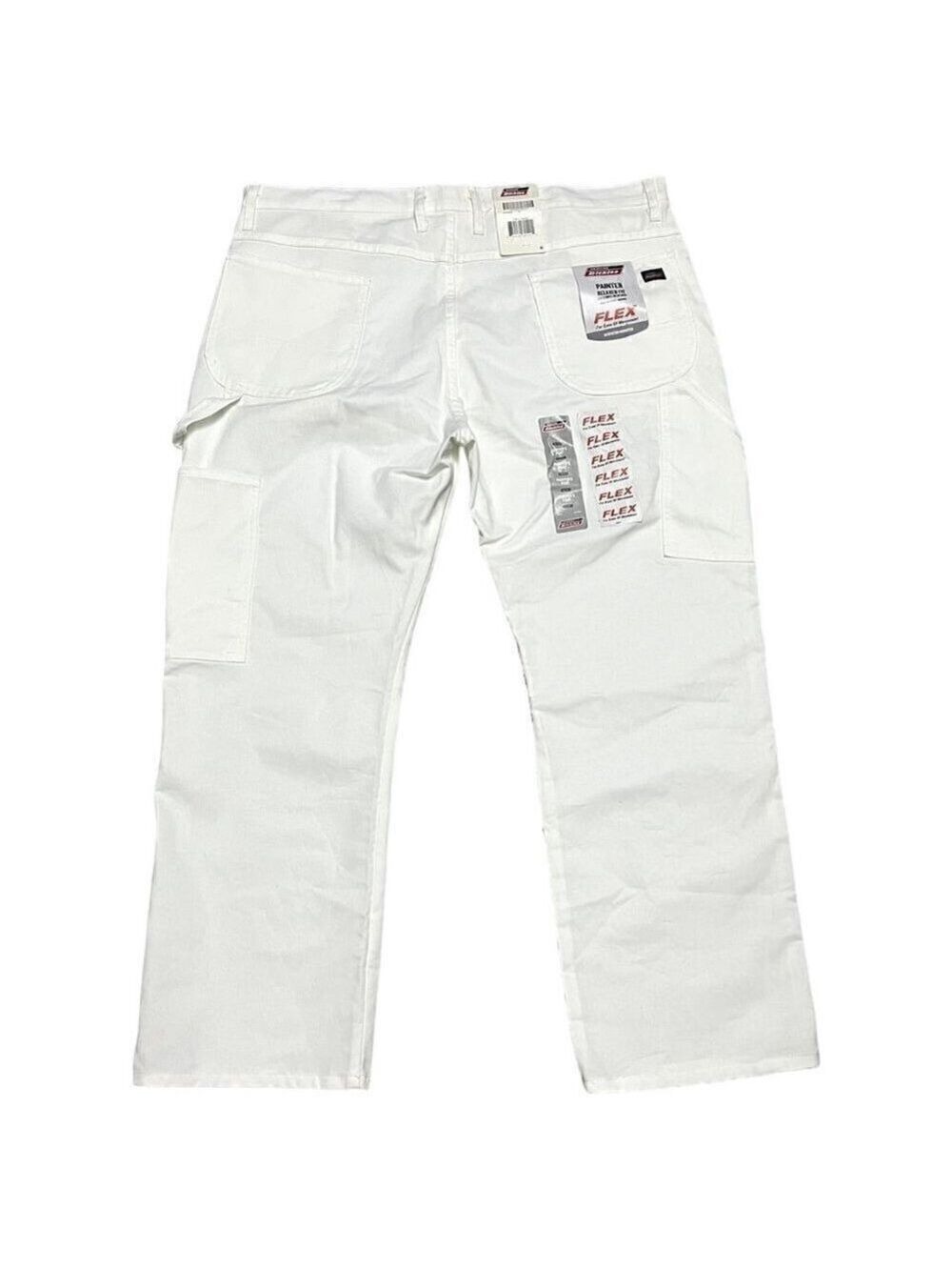 Dickies PAINTER Relaxed Fit White FLEX Mens Cargo Carpenter Pants - 42x30